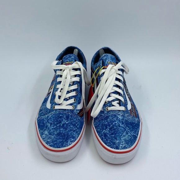 Vans Men's Old Skool Cobra Kai Eagle Fang Karate Blue White shoes Size 9.5 - Picture 3 of 7